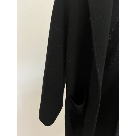 J. Crew Merino Wool Women's Large Black Cecile Sweater Blazer Jacket w Pockets - Picture 3 of 4